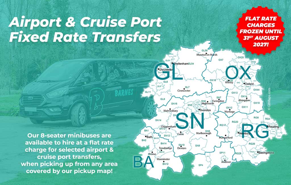 coach hire flat rate map